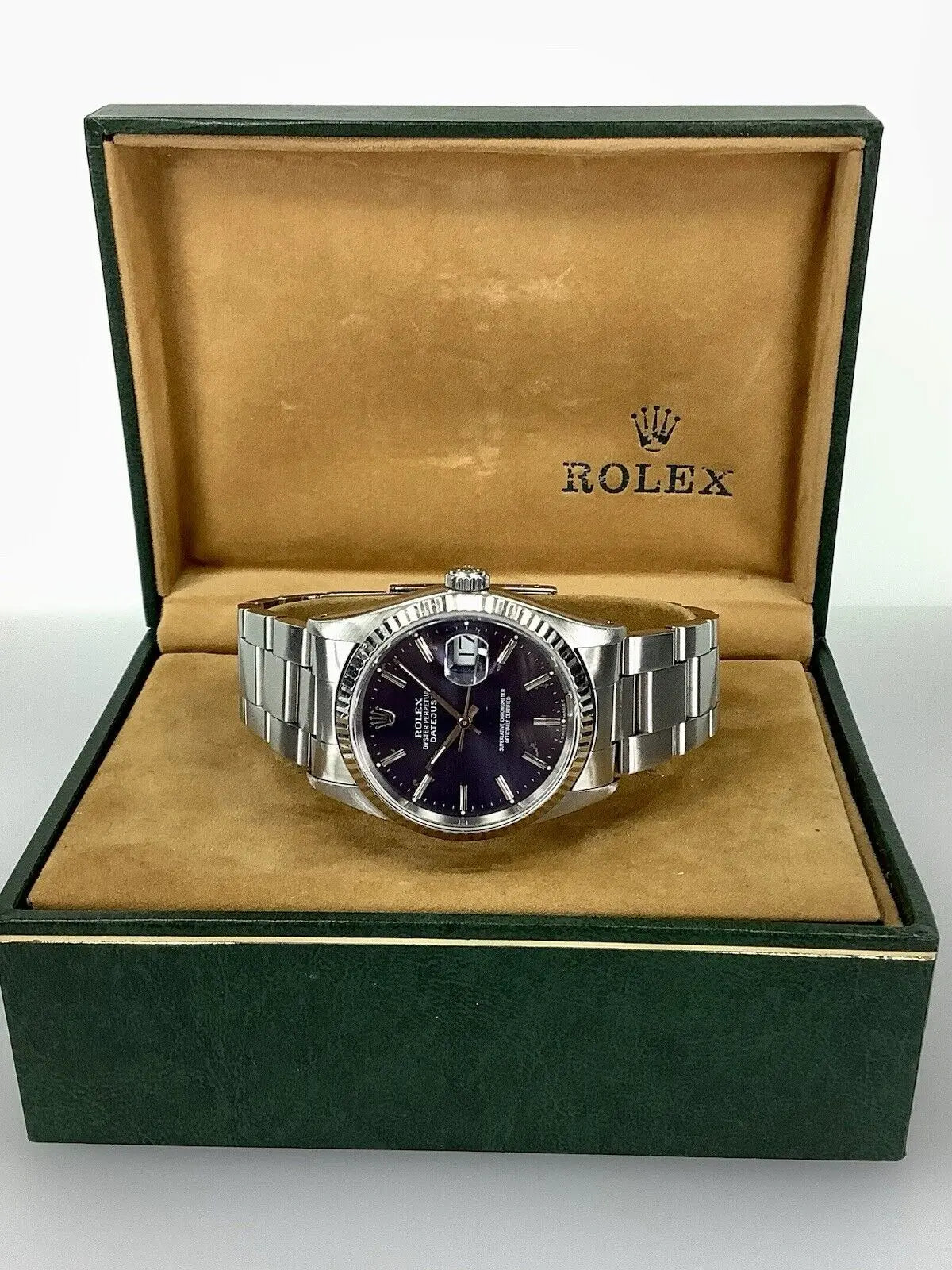 Rolex Oyster Datejust 36 Ref.16234 Edelstahl/ Weiẞgold Lünette Box SAMIDIAM