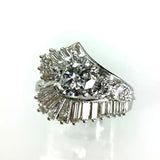 2.57ct Brillanten Cocktail Ring Solitär 1.07ct G-IF +1.57ct in 950 Platin Zertifikat