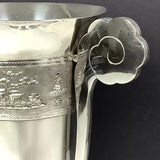 Vietnam/Sowjetunion 900 Silber Vase 875 Zolotniki Import Stempel 29,5cm 902gr.