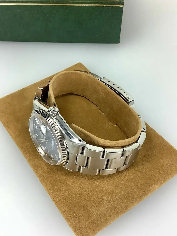 Rolex Oyster Datejust 36 Ref.16234 Edelstahl/ Weiẞgold Lünette Box SAMIDIAM