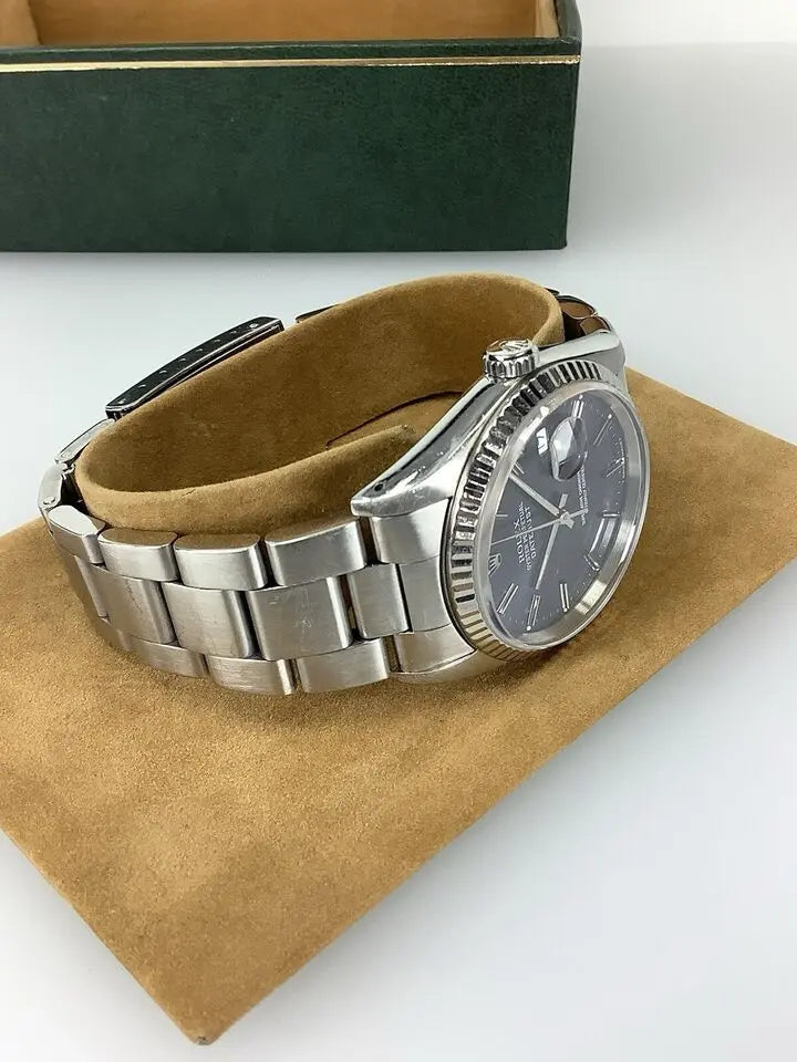 Rolex Oyster Datejust 36 Ref.16234 Edelstahl/ Weiẞgold Lünette Box SAMIDIAM