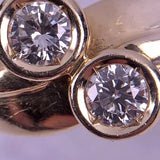 Brillantring 0.50ct 2x0,25ct G-VVS 585 Gelbgold 4,8gr. RG56 Zertifikat