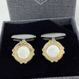 Chopard St.Moritz Herren Manschettenknöpfe Stahl/18K Gold ø15,6mm