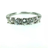 Brillanten Memory Ring 5x 0,22ct 1,10ct F/G -Lupenrein 750 Weiẞgold Zertifikat