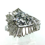 2.57ct Brillanten Cocktail Ring Solitär 1.07ct G-IF +1.57ct in 950 Platin Zertifikat