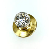 Brillant 0,55ct G-Si 1 Revers Pin Stud 1 Ohrstecker 585 Gold Zertifikat