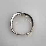 Designer Ring 750 Weißgold / Gelbgold 0.30ct Prinzess Diamant Zertifikat