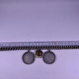 Charivari Uhrkette Trachtenschmuck 800 Silber Münzen Kaiserreich Schweiz 137gr