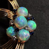 Rene Kern Exklusive 750 Gold Brosche 7,55ct Opale 1.00ct Brillanten Zertifikat