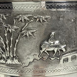 Vietnam/Sowjetunion 900 Silber Vase 875 Zolotniki Import Stempel 29,5cm 902gr.