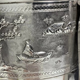 Vietnam/Sowjetunion 900 Silber Vase 875 Zolotniki Import Stempel 29,5cm 902gr.