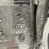 Vietnam/Sowjetunion 900 Silber Vase 875 Zolotniki Import Stempel 29,5cm 902gr.
