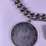 Charivari Uhrkette Trachtenschmuck 800 Silber Münzen Kaiserreich Schweiz 137gr