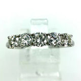 Brillanten Memory Ring 5x 0,22ct 1,10ct F/G -Lupenrein 750 Weiẞgold Zertifikat