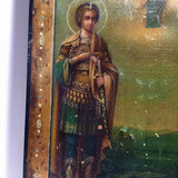 Byzantinische Ikone St. George und Märtyrer, handgemalt