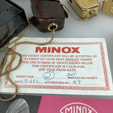 Minox A IIIs Gold Set Vintage light exposure meter 8x11 Top Zustand Papiere
