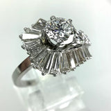 2.57ct Brillanten Cocktail Ring Solitär 1.07ct G-IF +1.57ct in 950 Platin Zertifikat