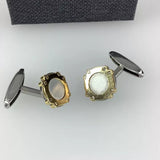 Chopard St.Moritz Herren Manschettenknöpfe Stahl/18K Gold ø15,6mm