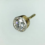 Brillant 0,55ct G-Si 1 Revers Pin Stud 1 Ohrstecker 585 Gold Zertifikat