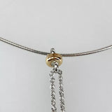 Fa.Celin 750 Weißgold Kette Schnur mit Tahiti Perle ø11mm Zertifikat