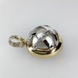 750 Gelbgold/Weißgold Brillanten Mabe Perle Anhänger 21mm Zertifikat