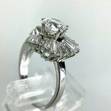 2.57ct Brillanten Cocktail Ring Solitär 1.07ct G-IF +1.57ct in 950 Platin Zertifikat