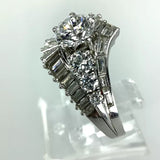 2.57ct Brillanten Cocktail Ring Solitär 1.07ct G-IF +1.57ct in 950 Platin Zertifikat