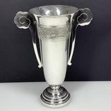 Vietnam/Sowjetunion 900 Silber Vase 875 Zolotniki Import Stempel 29,5cm 902gr.