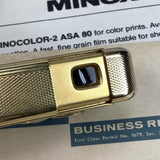 Minox A IIIs Gold Set Vintage light exposure meter 8x11 Top Zustand Papiere