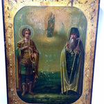 Antike byzantinische Ikone St.George 19h.