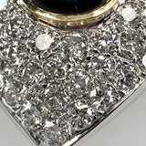 Brillanten Herz Saphir 750 Gelbgold Anhänger 2,10ct G-vvs/vs Wert:6900.- Zertif