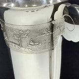 Vietnam/Sowjetunion 900 Silber Vase 875 Zolotniki Import Stempel 29,5cm 902gr.