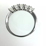 Brillanten Memory Ring 5x 0,22ct 1,10ct F/G -Lupenrein 750 Weiẞgold Zertifikat