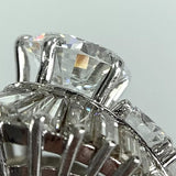 2.57ct Brillanten Cocktail Ring Solitär 1.07ct G-IF +1.57ct in 950 Platin Zertifikat