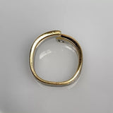Designer Ring 750 Weißgold / Gelbgold 0.30ct Prinzess Diamant Zertifikat