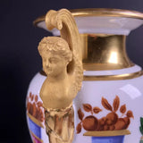 Paar Empire Porzellan Vasen Paris 1820 gilt gold Roman solider rare porcelain