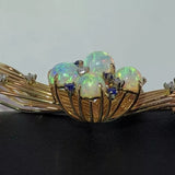 Rene Kern Exklusive 750 Gold Brosche 7,55ct Opale 1.00ct Brillanten Zertifikat