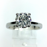 Brillantring Solitär 1.08ct H / Lupenrein Verlobungsring 950 Platin Zertifikat