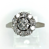 Exklusiver Brillanten Cocktail Ring 1.05ct G-if/vvs 750 Weissgold RG58 Zertif.