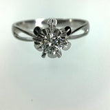 Brillant Ring 0.30ct G-vs1 585 Weißgold RG56 Zertifikat