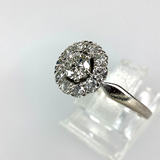 Exklusiver Brillanten Cocktail Ring 1.05ct G-if/vvs 750 Weissgold RG58 Zertif.
