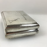Art Deco Zigarrendose 800 Silber Bauer Hermann Schwäbisch Gmünd