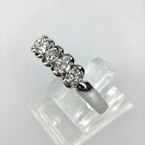 Brillanten Ring 5x 0.14ct Gesamt 0,70ct G-vvs 750 Weissgold RG55 Zertifkat