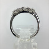 Brillanten Ring 5x 0.14ct Gesamt 0,70ct G-vvs 750 Weissgold RG55 Zertifkat