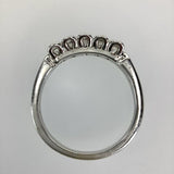 Brillanten Ring 5x 0.14ct Gesamt 0,70ct G-vvs 750 Weissgold RG55 Zertifkat