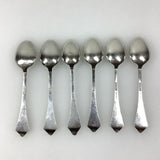 Robbe & Berking 800 Silber Schwedisches Hofmuster Handgehämmert 6 Teelöffel