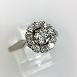Exklusiver Brillanten Cocktail Ring 1.05ct G-if/vvs 750 Weissgold RG58 Zertif.
