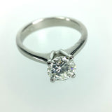 Brillantring Solitär 1.08ct H / Lupenrein Verlobungsring 950 Platin Zertifikat