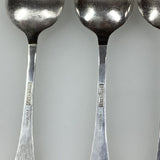Robbe & Berking 800 Silber Schwedisches Hofmuster Handgehämmert 6 Teelöffel