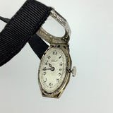Art Deco Ebel Diamanten Damen Armbanduhr Platin Diamantenlünette Handaufzug 27mm